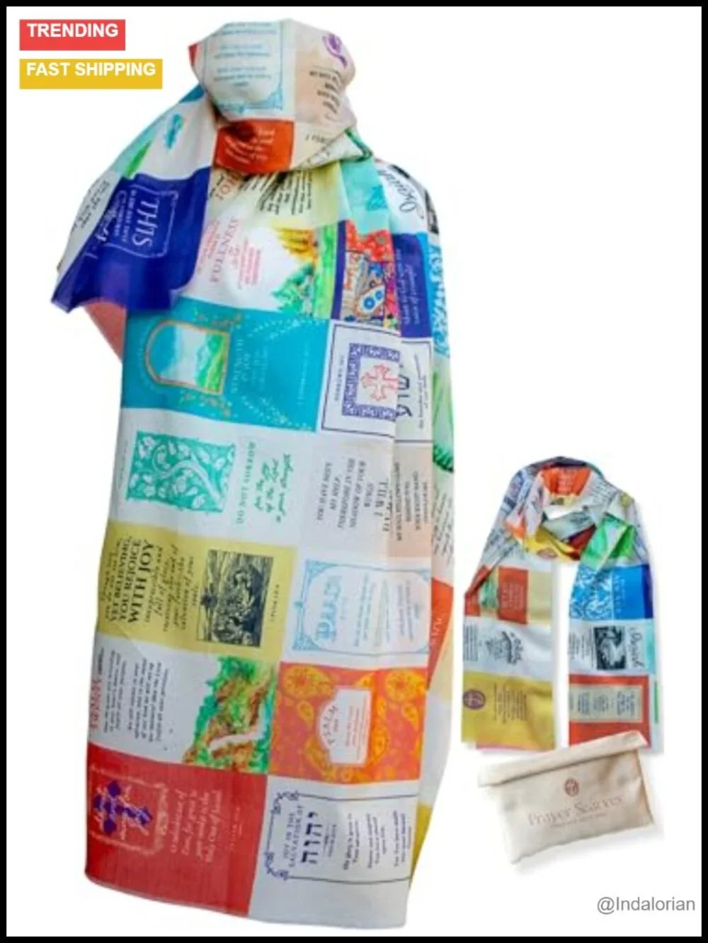 Scripture Prayer Scarf for Women Christian Shawl Wrap with Bible Verses Cotton